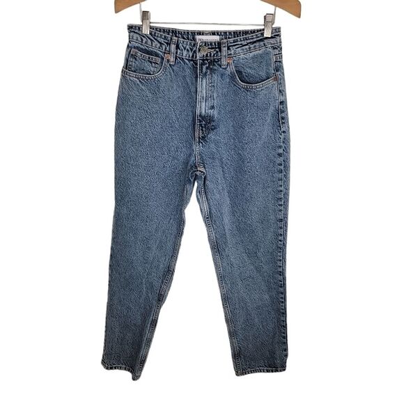 Zara high waisted Mom taper leg ankle denim jeans size 6 - Picture 1 of 5